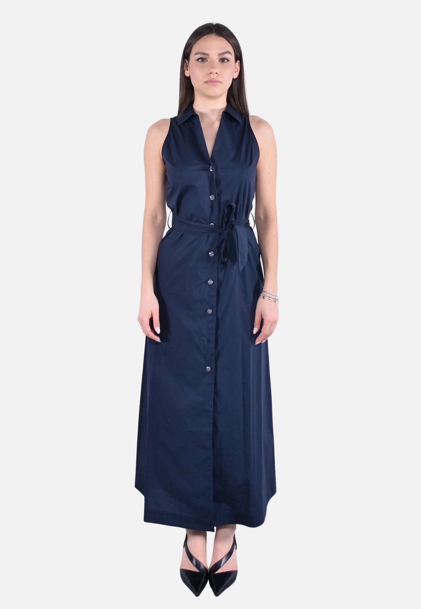 COTTON POPLIN SHIRT DRESS