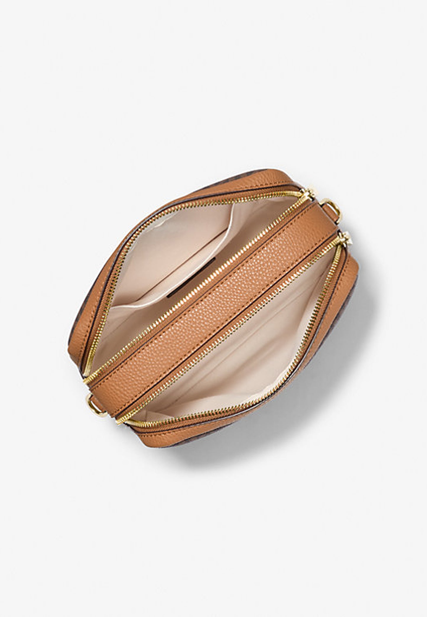 MEDIUM DOUBLE ZIP CHAIN CAMERA CROSSBODY