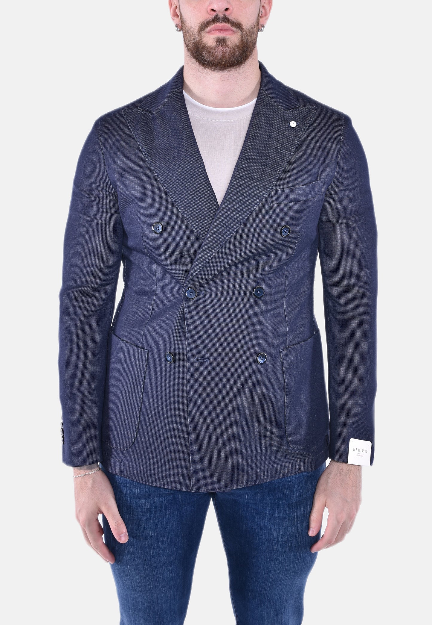 GIACCA DOPPIOPETTO IN COTONE ELASTICIZZATO