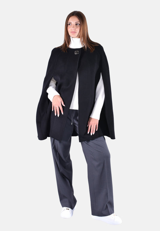 TURN LOCK WOOL CAPE
