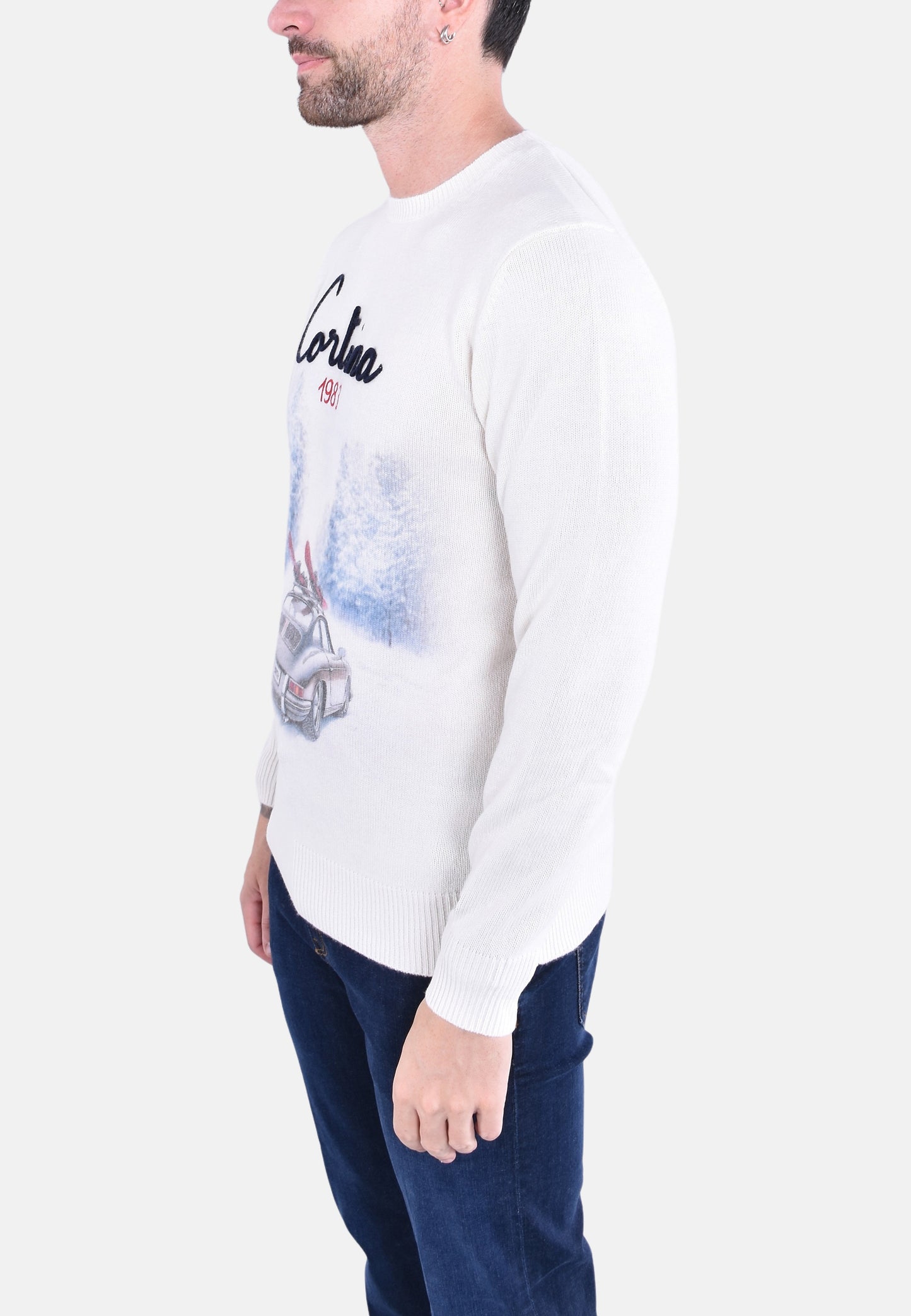 ROUND-NECK SWEATER PRINT