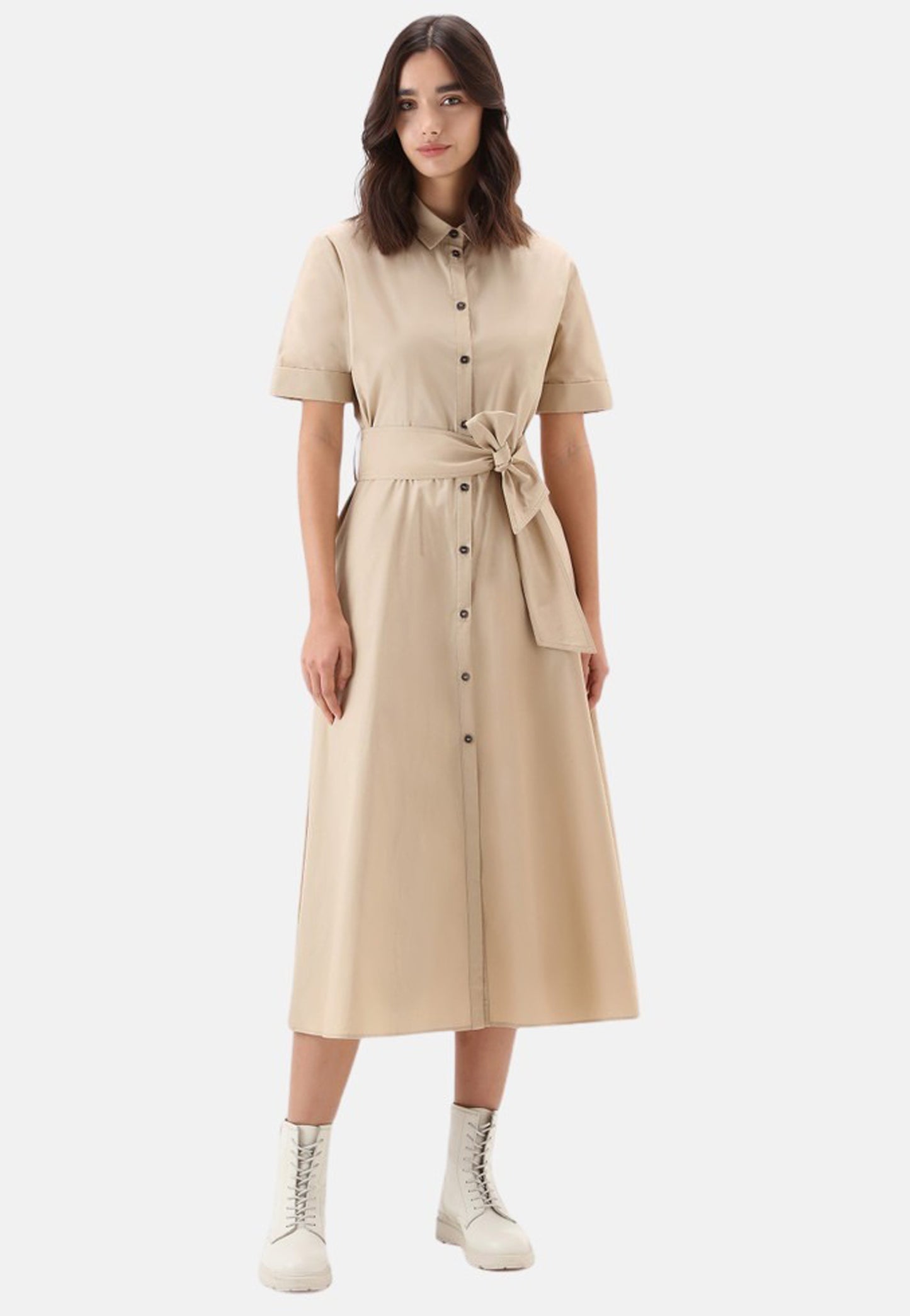 ABITO POPLIN LONG DRESS