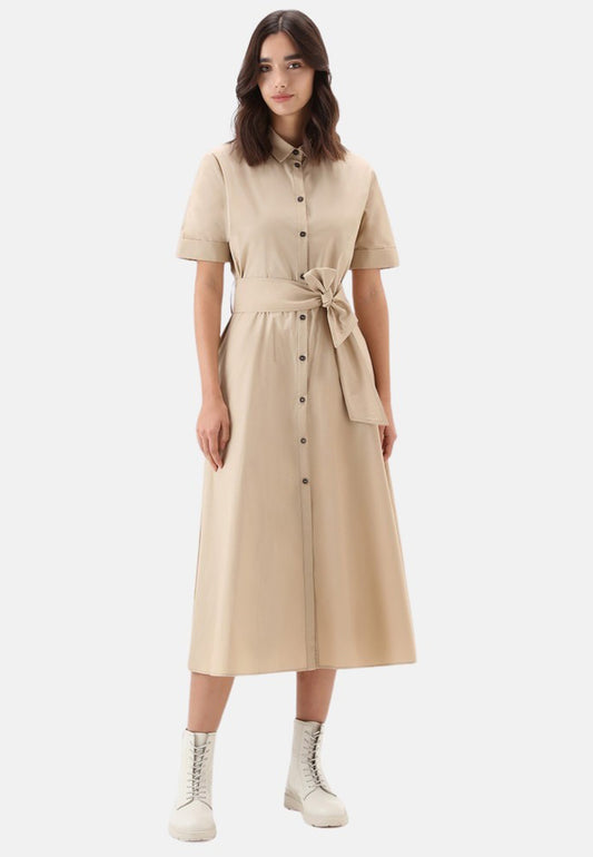 ABITO POPLIN LONG DRESS