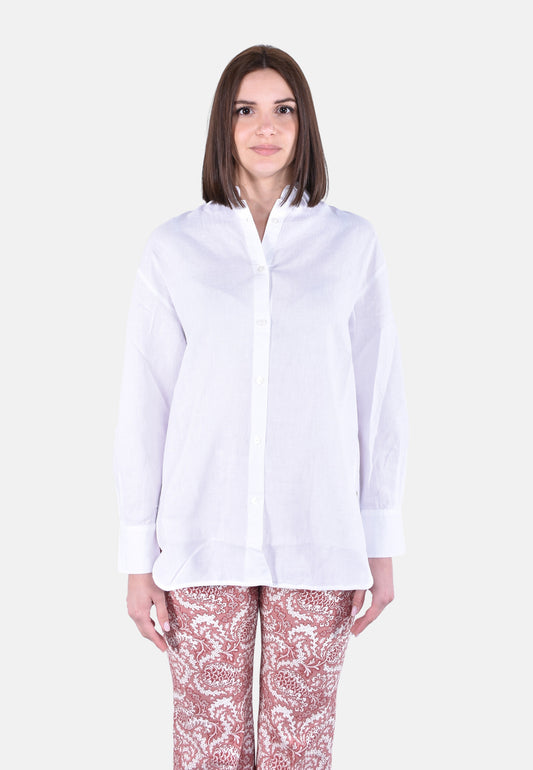 COTTON LINEN YD BOYFRIEND SHIRT
