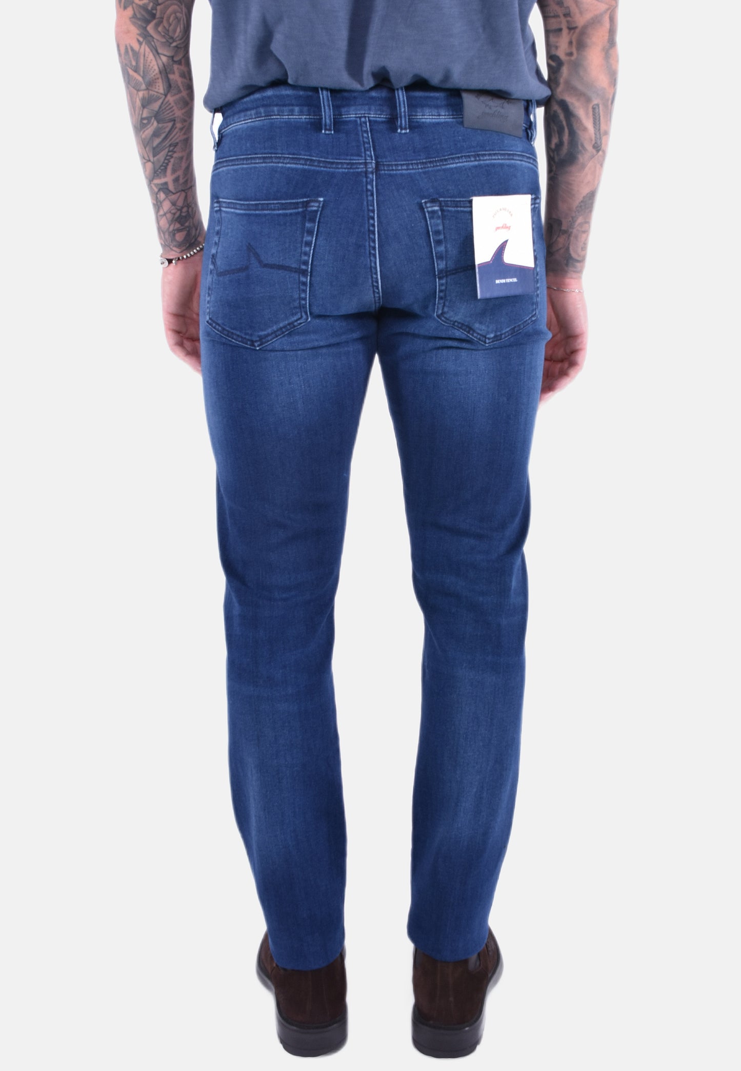 JEANS IN DENIM STRETCH TENCEL