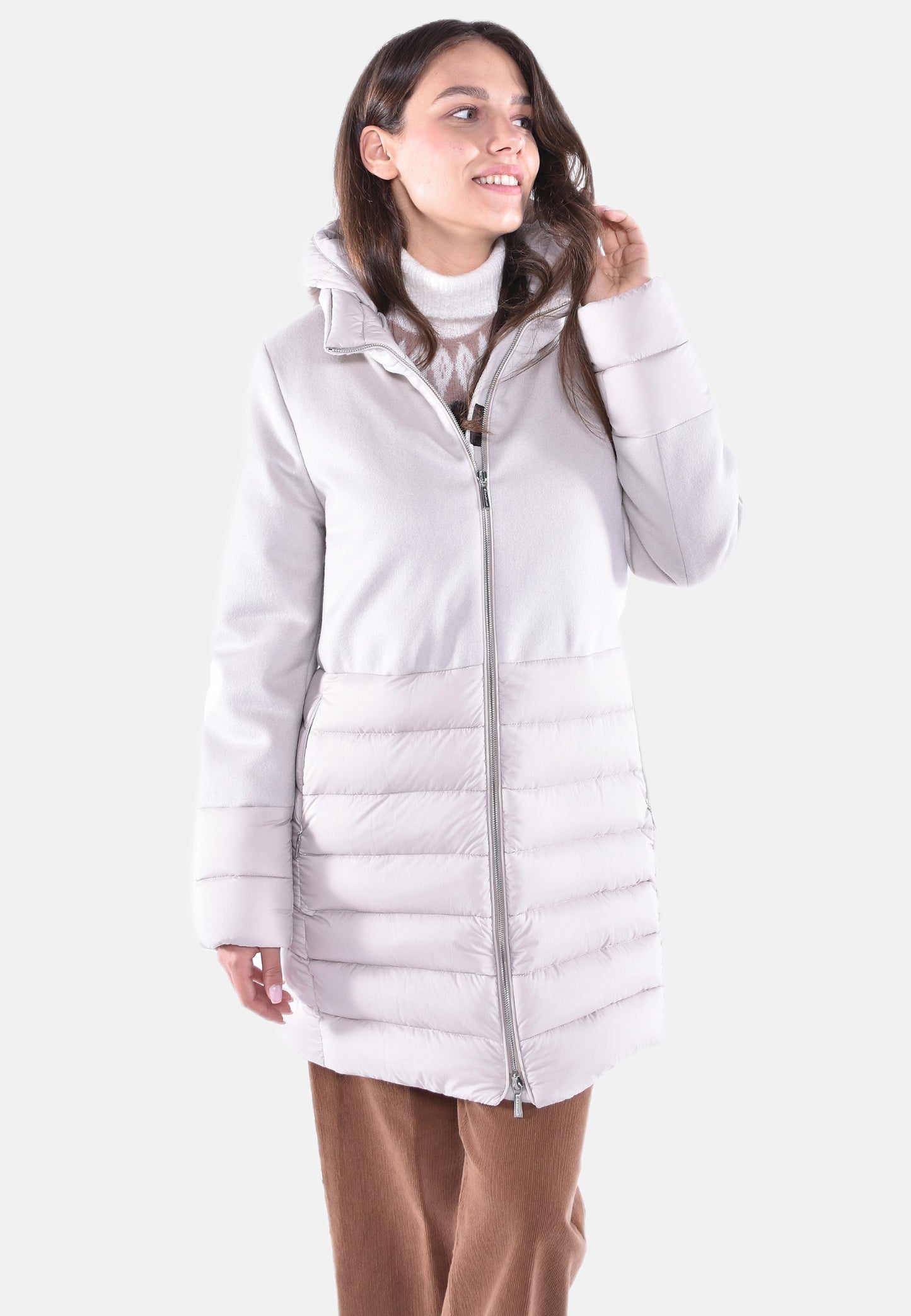 GIUBBOTTO IN LANA E PIUMA ANGELE-LE