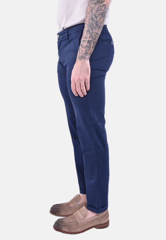 MUCHA TP-003 CHINOS UOMO CON RISVOLTO
