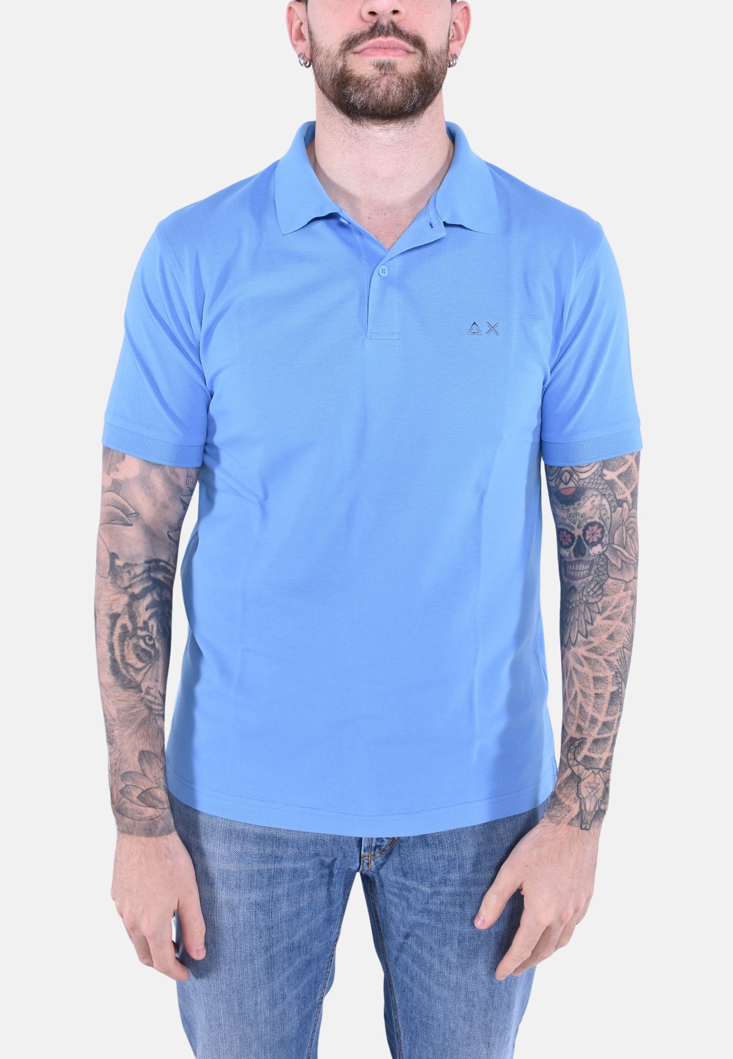 POLO PRINT UNDER COLLAR SHORT SLEEVES