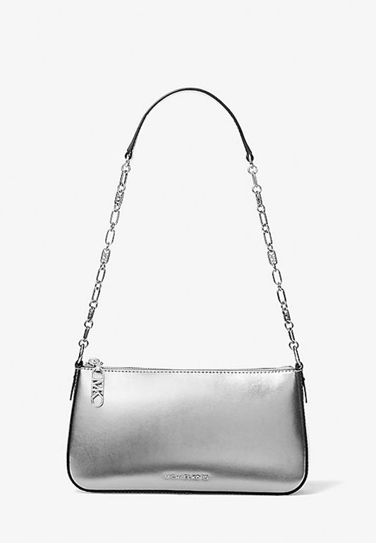 POCHETTE EMPIRE MEDIA IN PELLE METALLIZZATA