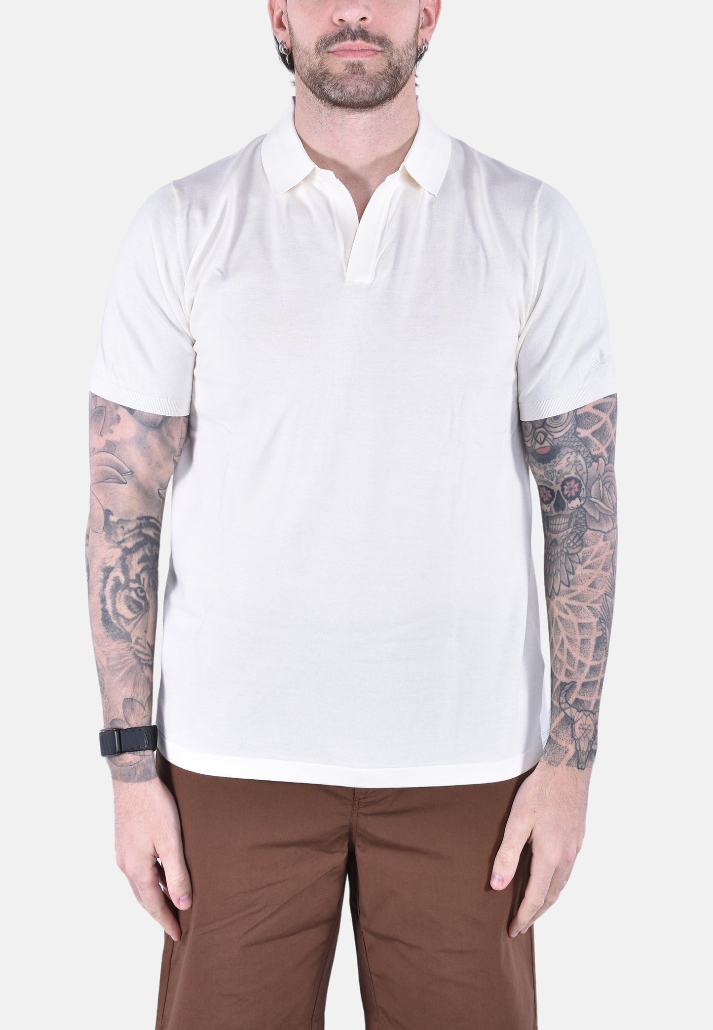SLOAN COTTONSILK POLO SHIRT