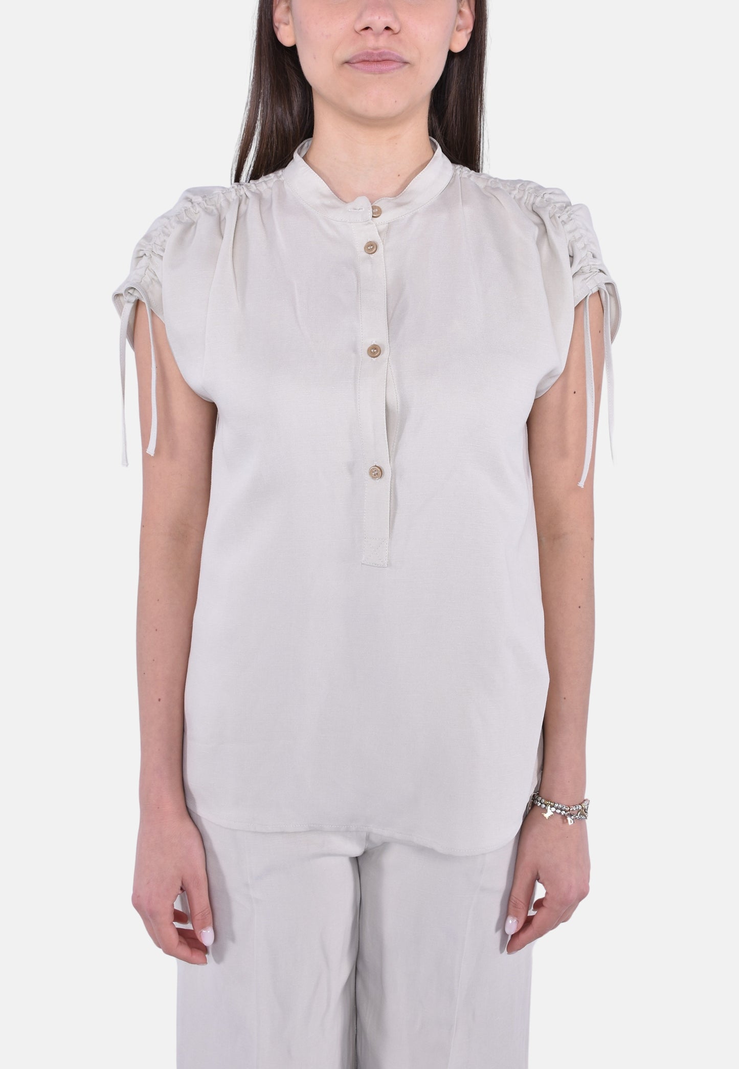 VISCOSE LINEN BLOUSE