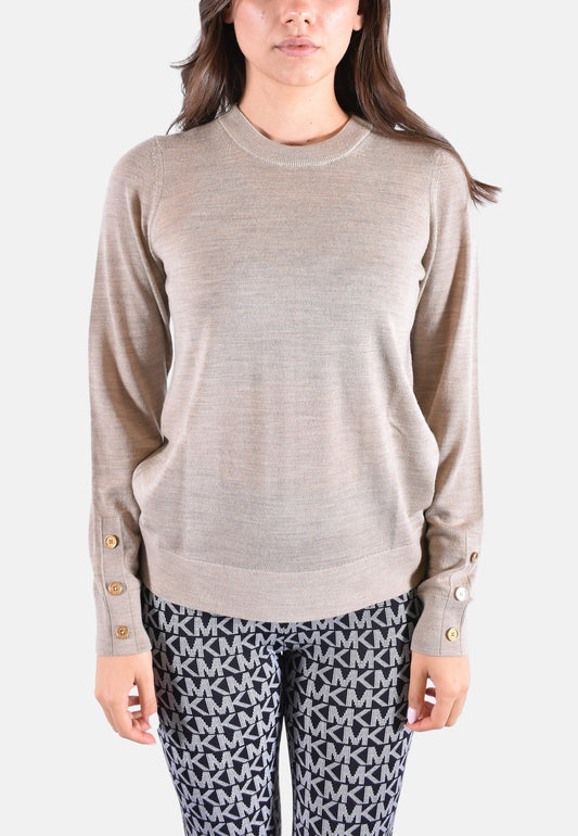 MERINO BUTTON SLV LS SWTR