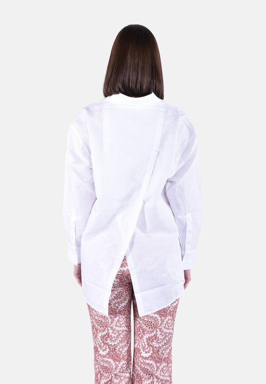 COTTON LINEN YD BOYFRIEND SHIRT