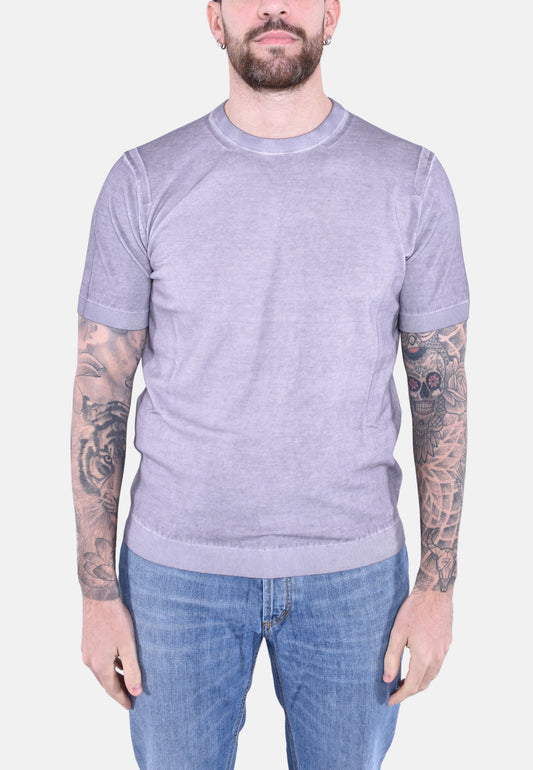 T-SHIRT GIROCOLLO IN COTONE
