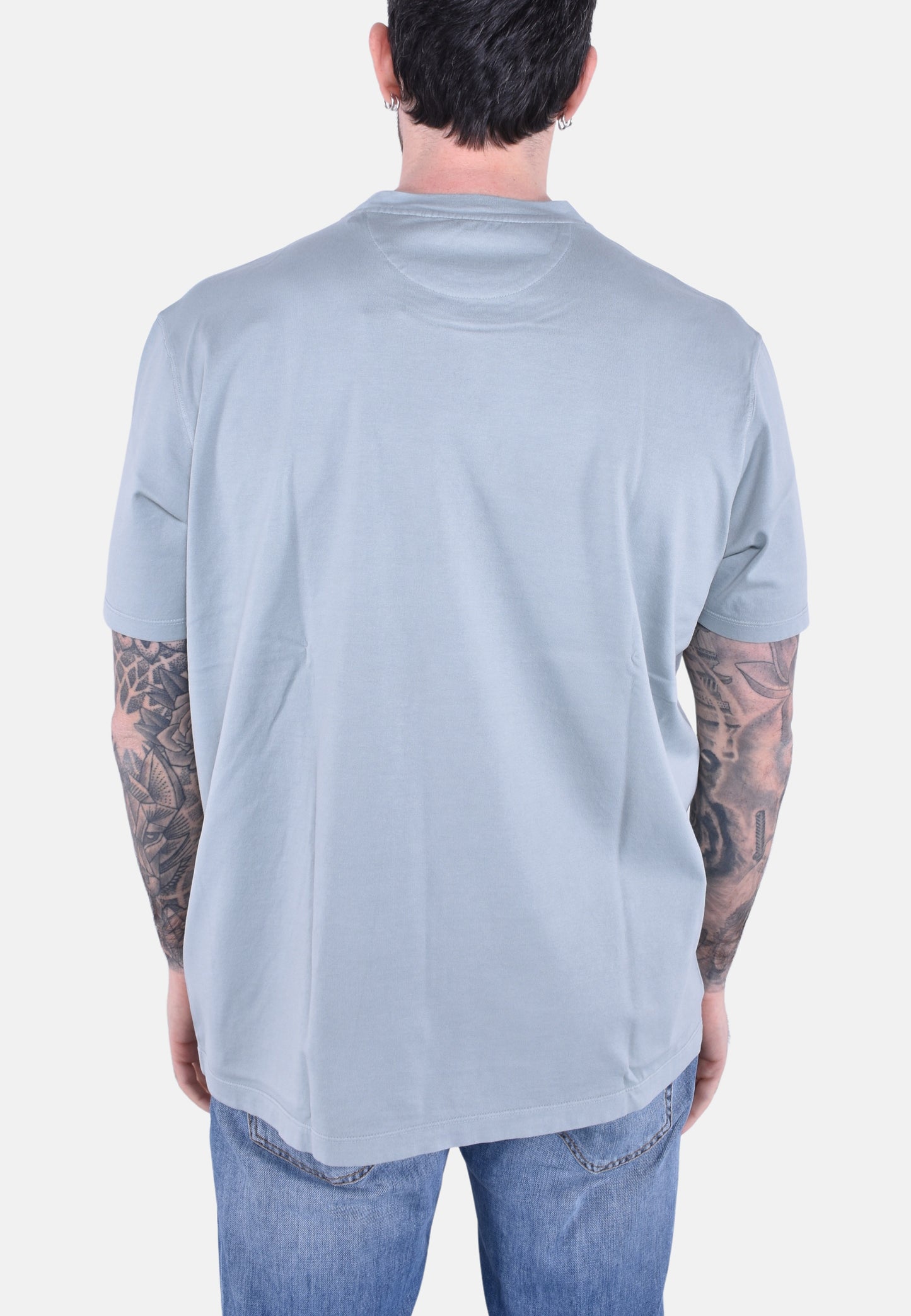 T-SHIRT IN COTONE LIGHT JERSEY TINTO CAP