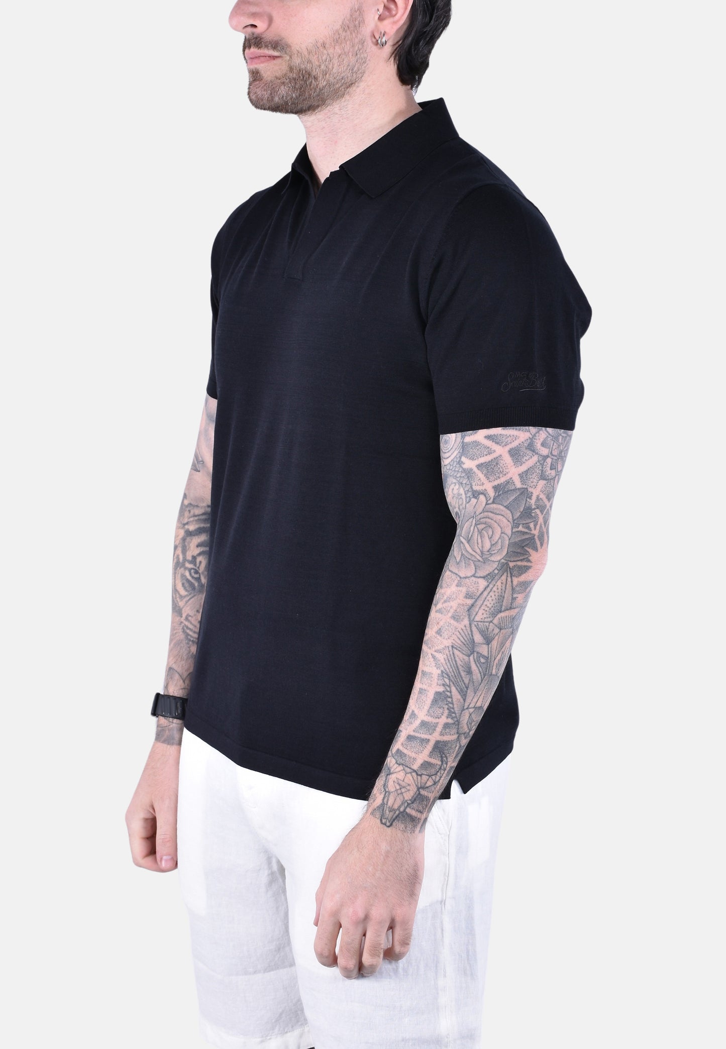 SLOAN COTTONSILK POLO SHIRT