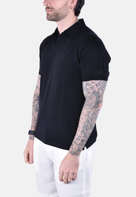SLOAN COTTONSILK POLO SHIRT