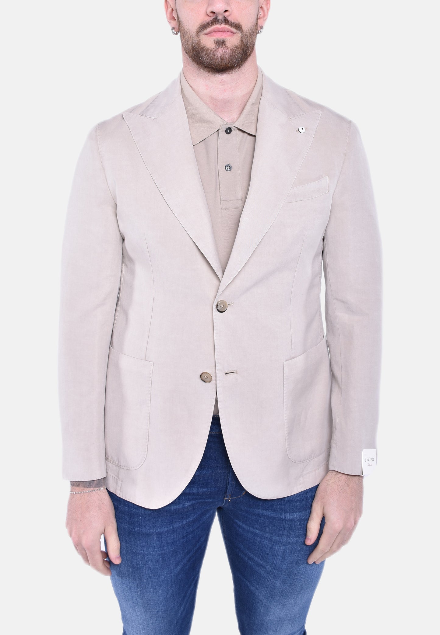GIACCA MONOPETTO COTONE E LINO