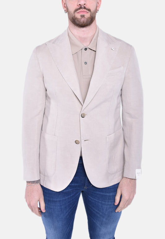GIACCA MONOPETTO COTONE E LINO