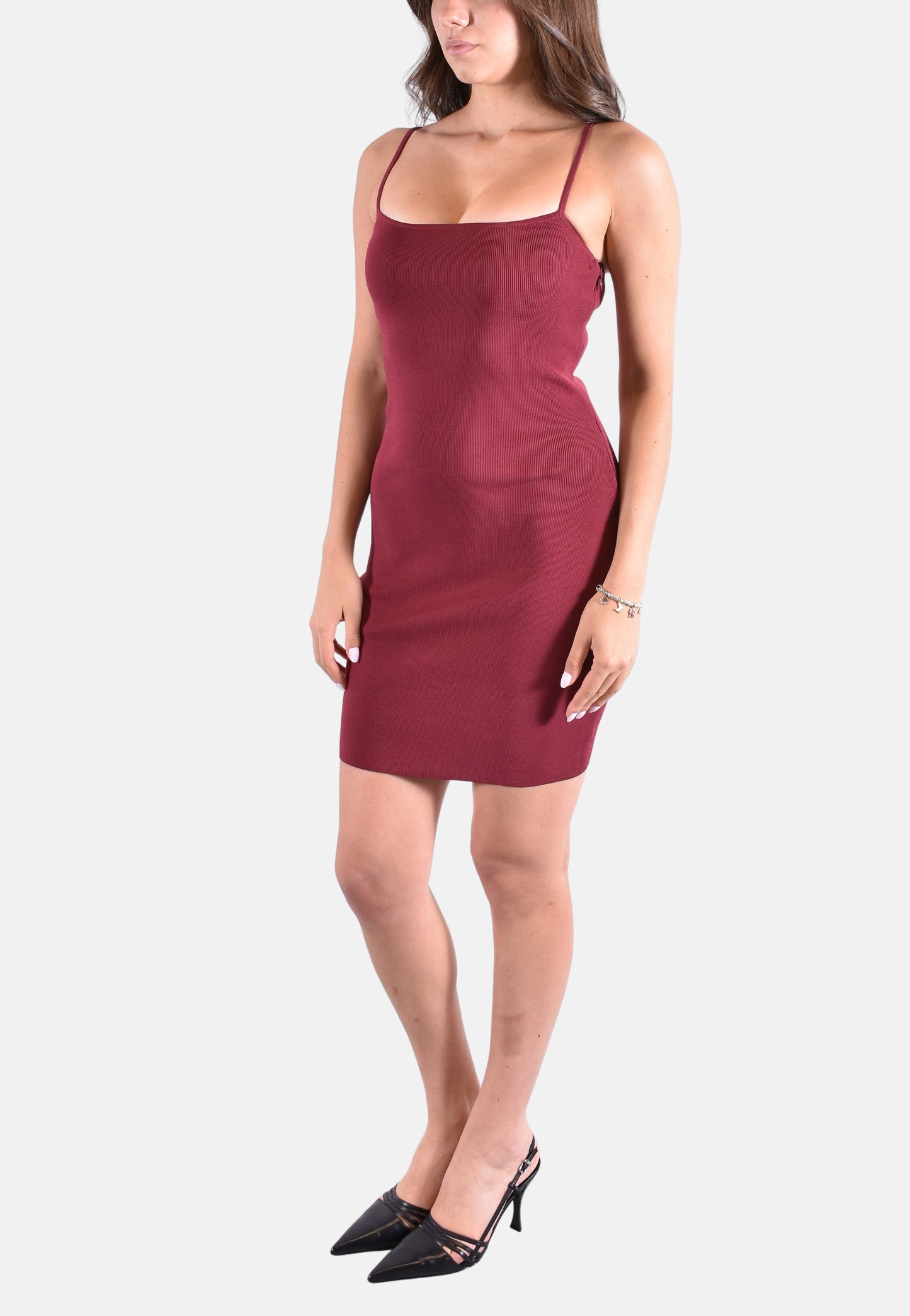 ABITO IN MAGLIA STRETCH CON SPALLINE