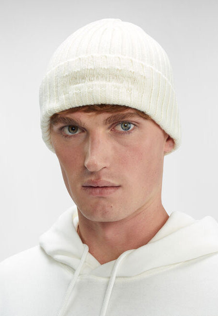LAMBSWOOL LOGO BEANIE
