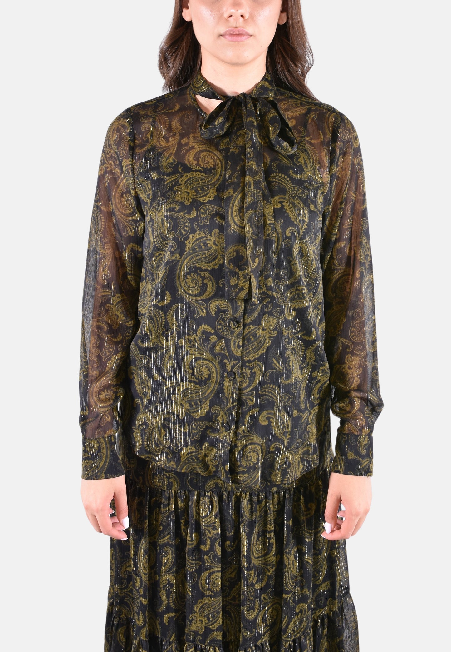 BLUSA IN GEORGETTE CON STAMPA PAISLEY