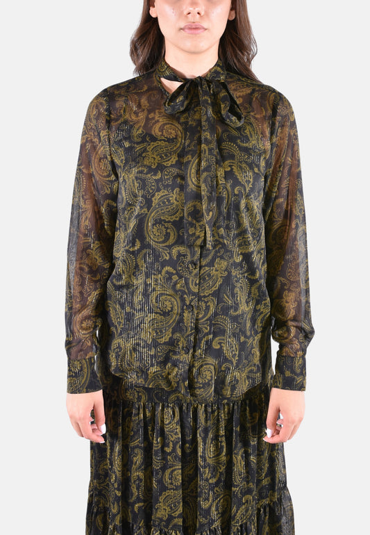 BLUSA IN GEORGETTE CON STAMPA PAISLEY