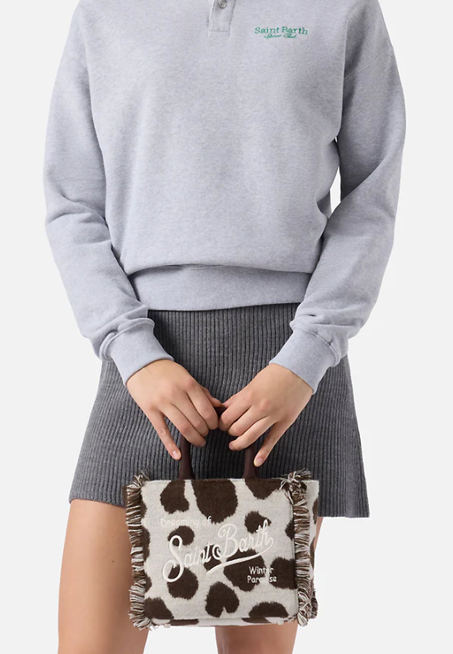 VANITY MINI FELT SMALL BAG WITH STRAP