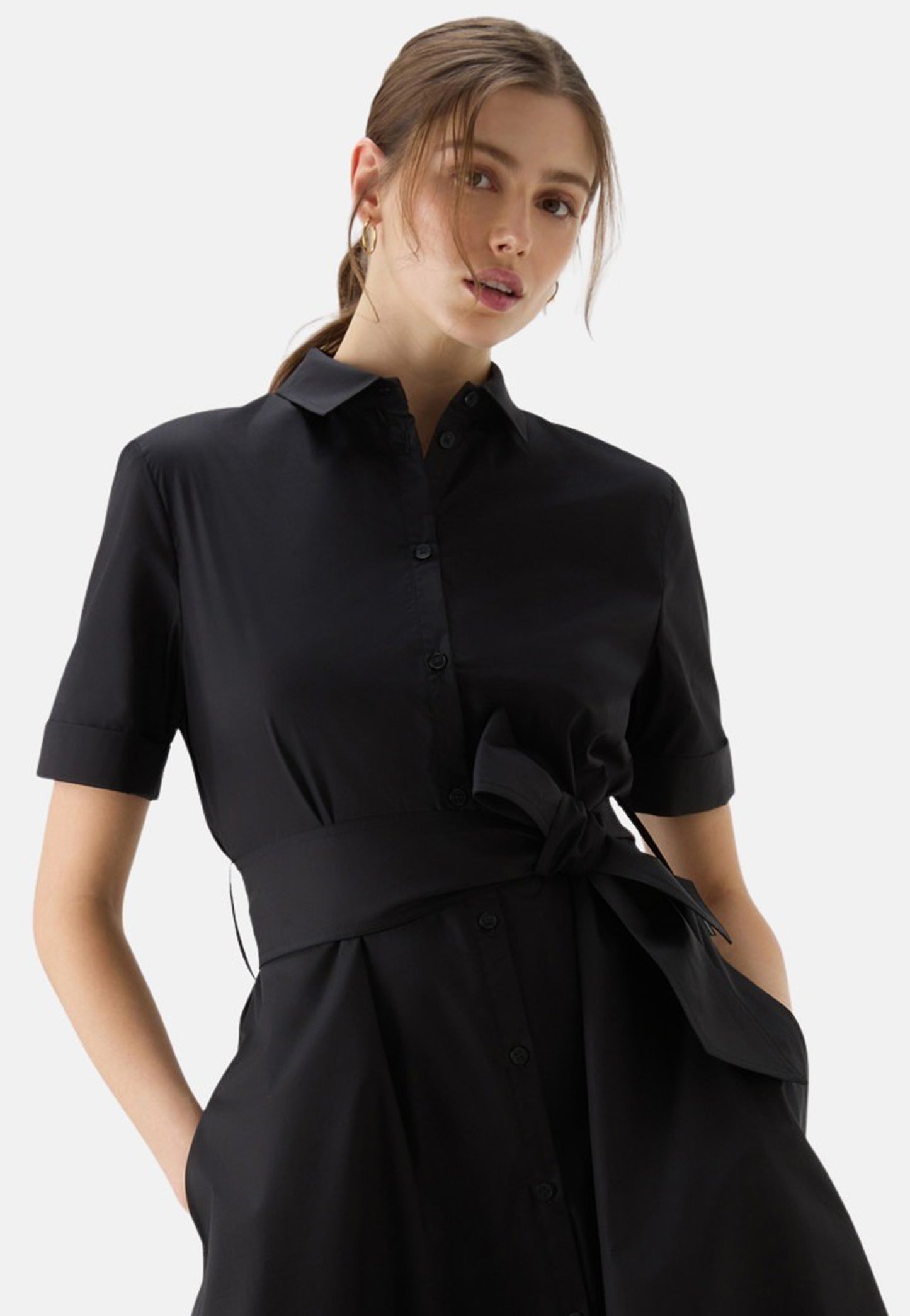 ABITO POPLIN LONG DRESS