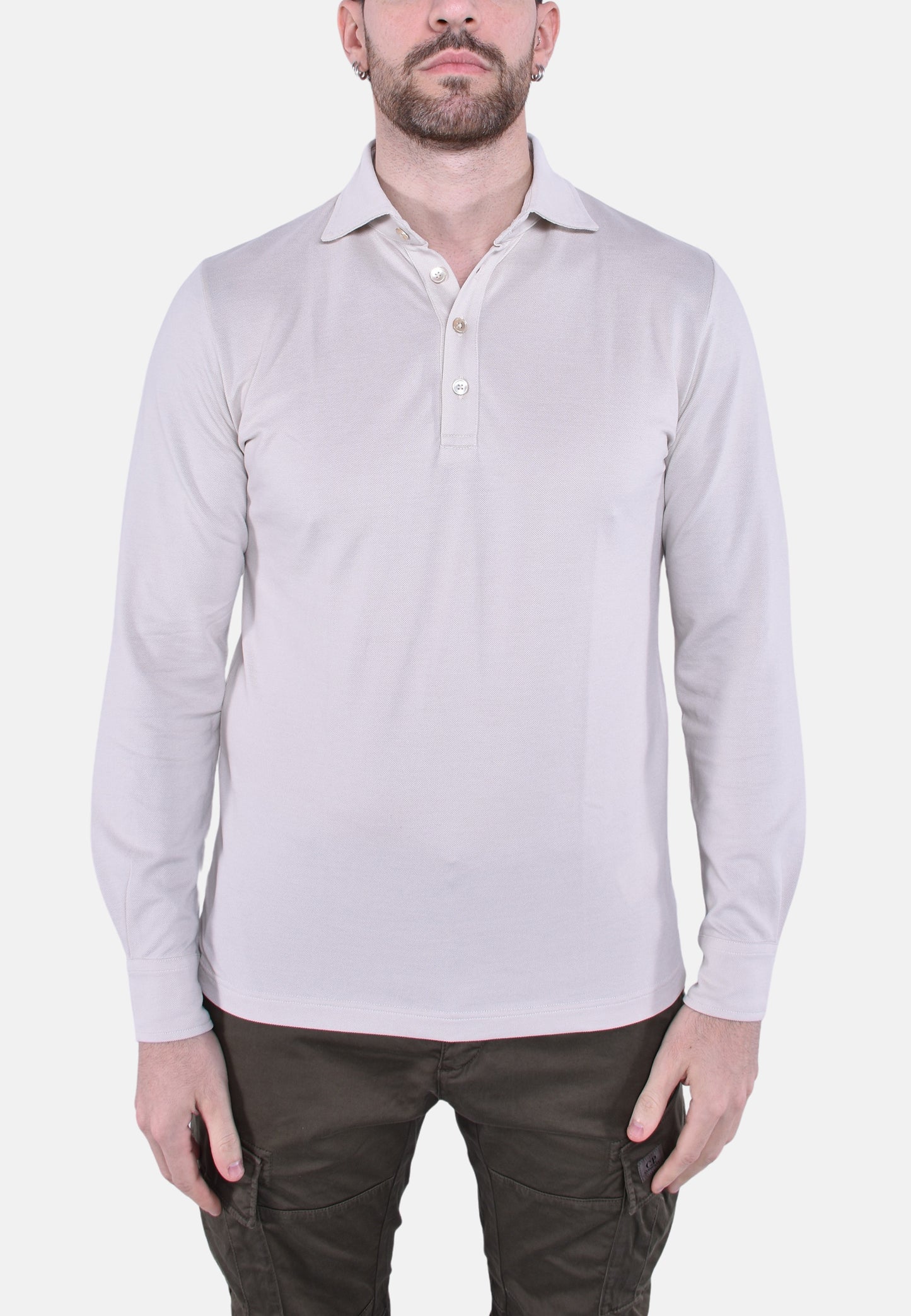 POLO IN COTONE MANICA LUNGA
