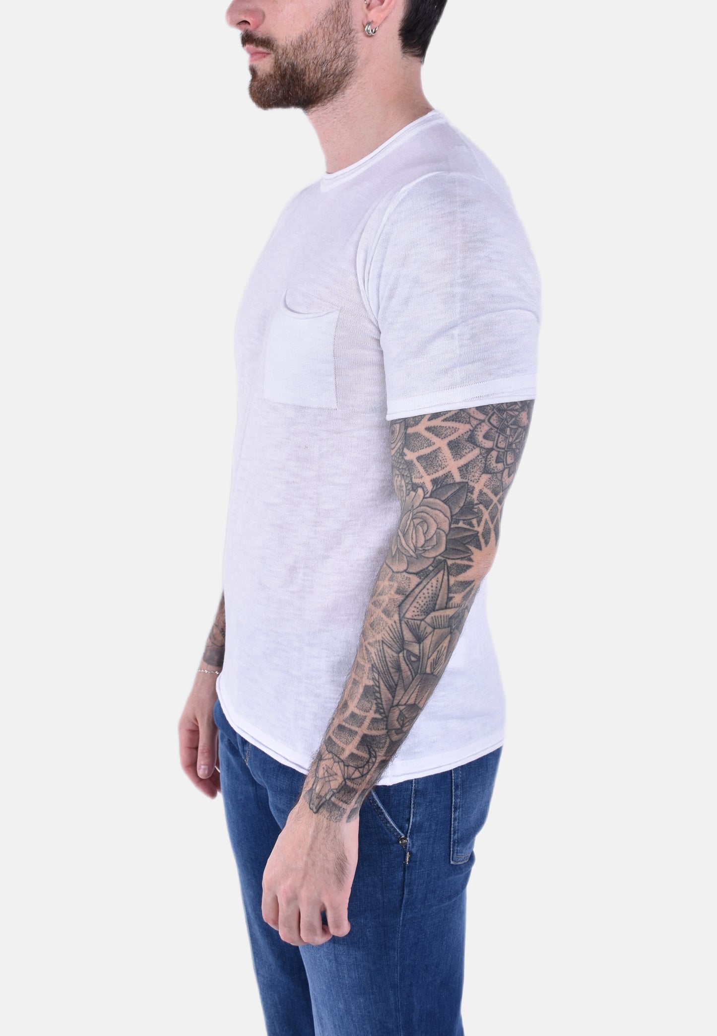 T-SHIRT GIROCOLLO IN MAGLIA LEGGERA