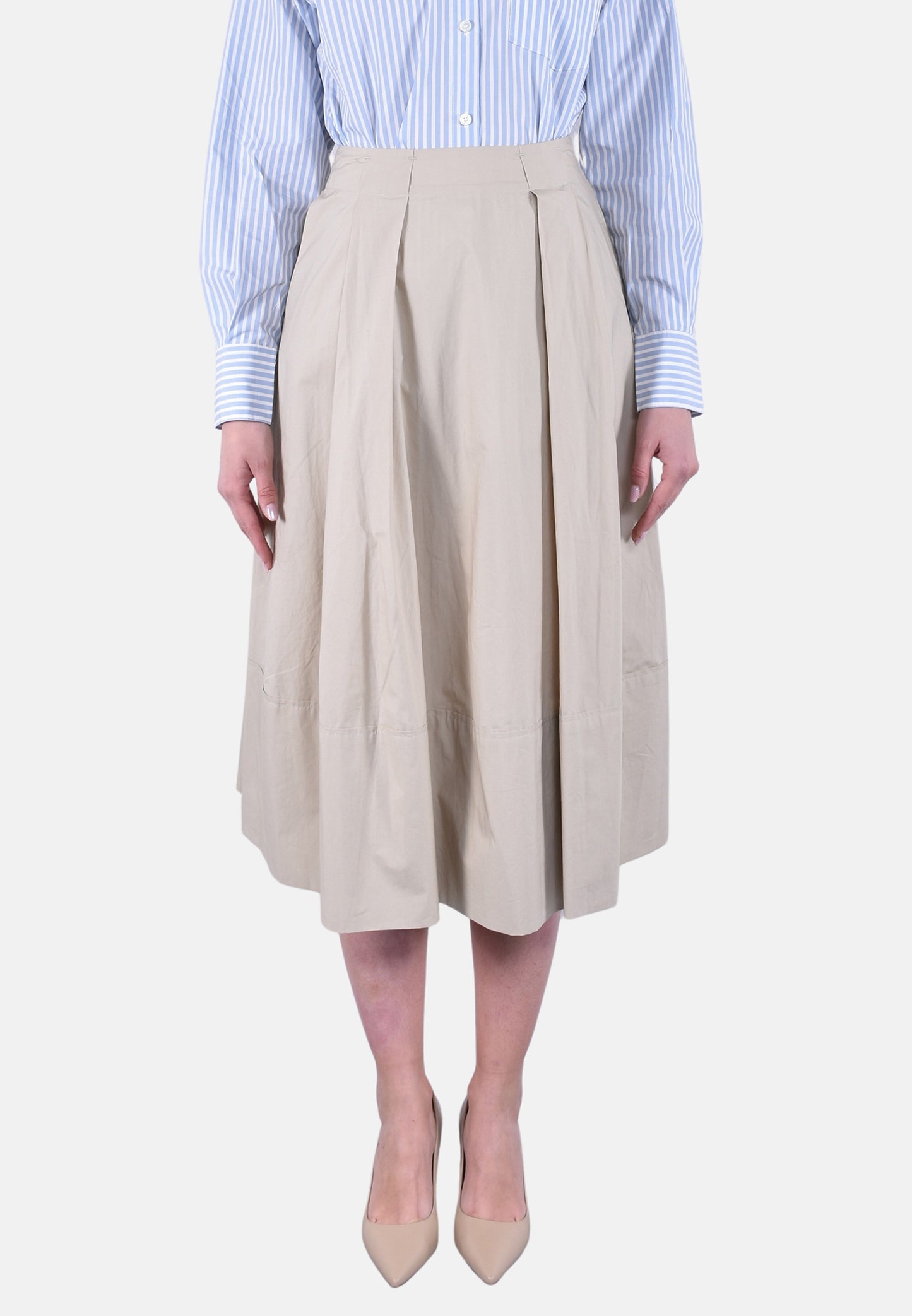COTTON POPLIN SKIRT