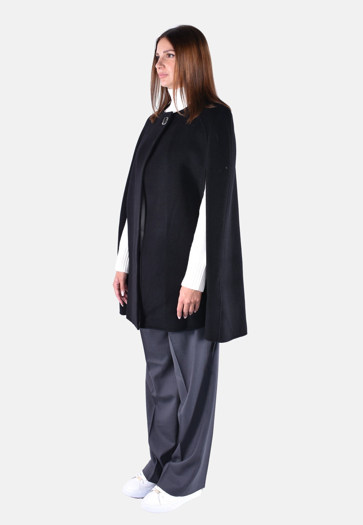TURN LOCK WOOL CAPE