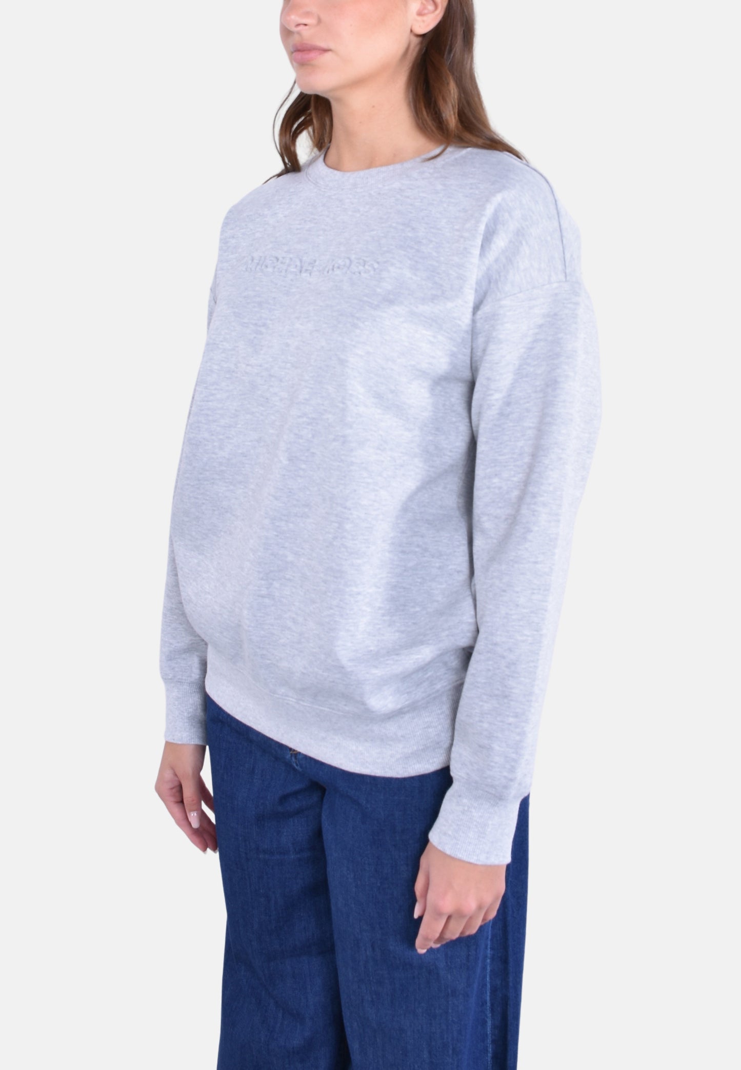 MK EMBOSSED LOGO CREW