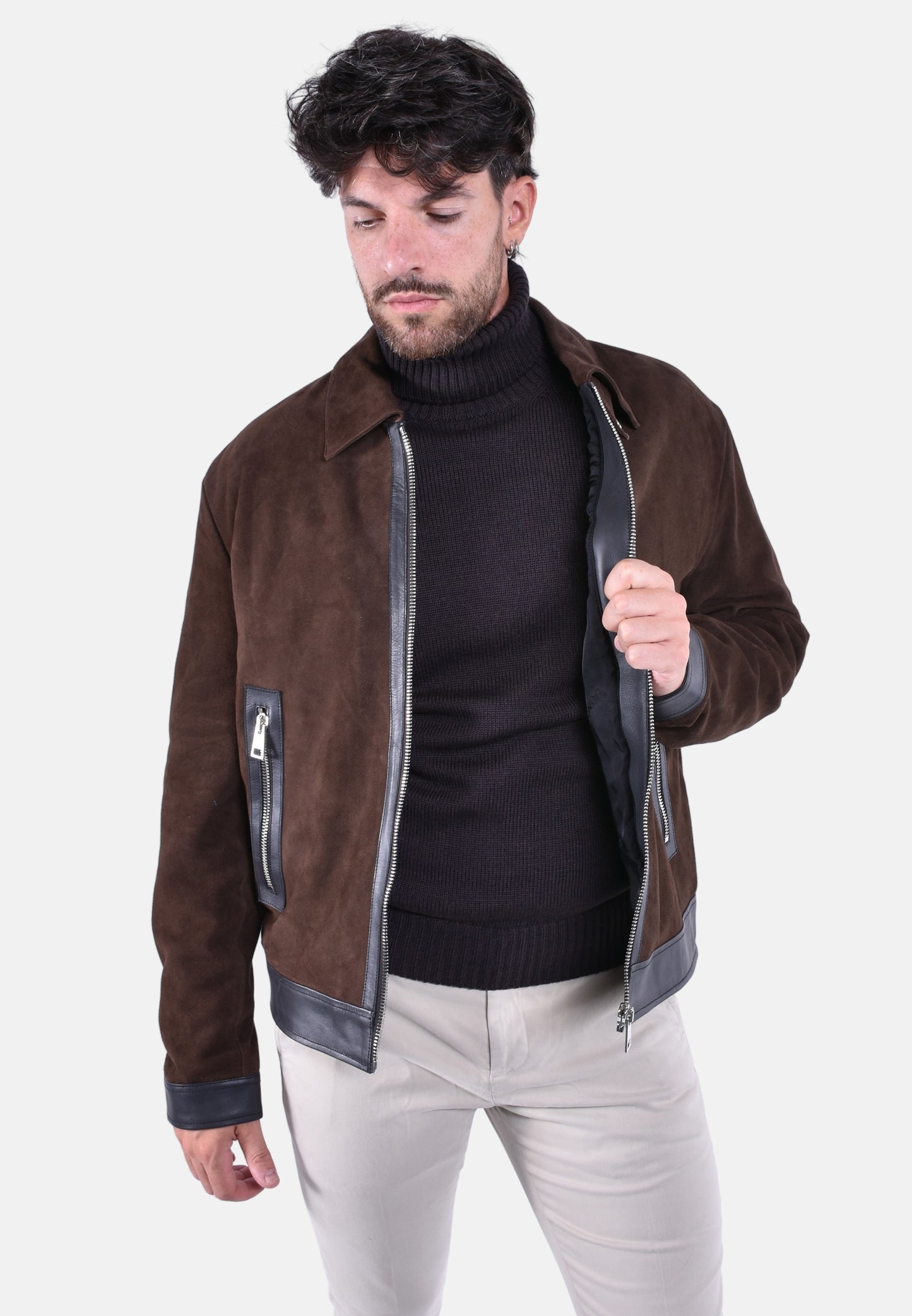 GIUBBOTTO BIKER IN PELLE