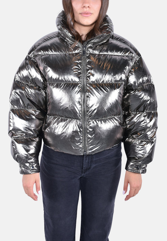 METALLIC SHORT DOWN JACKET