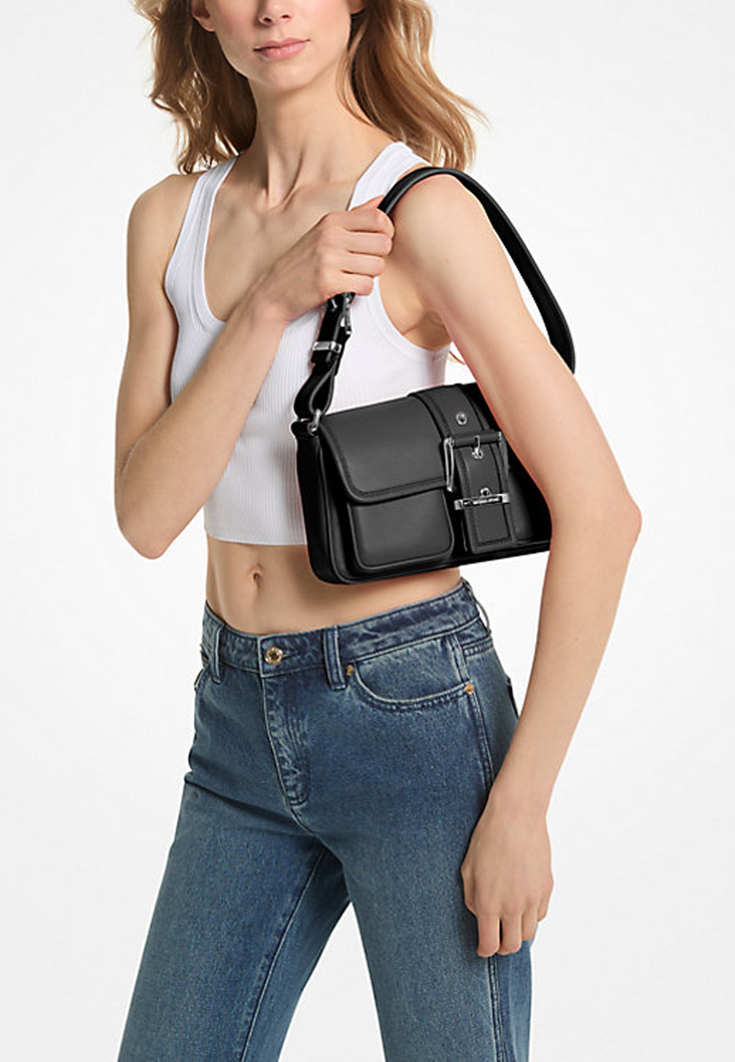 BORSA A SPALLA COLBY MEDIA IN PELLE