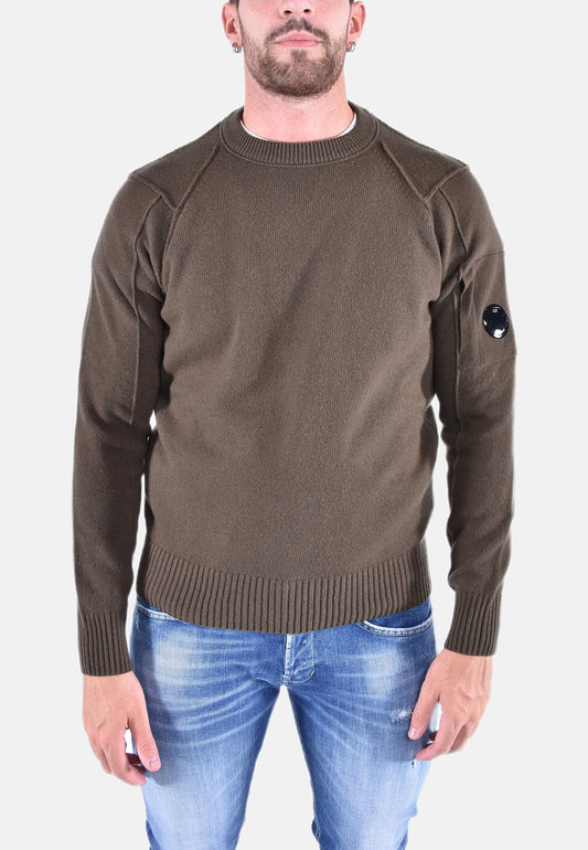 LAMBSWOOL GRS CREW NECK KNIT
