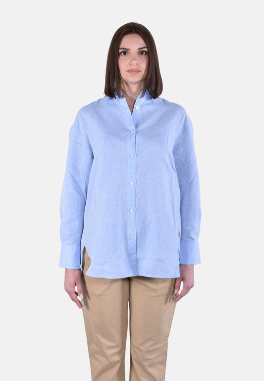 COTTON LINEN YD BOYFRIEND SHIRT