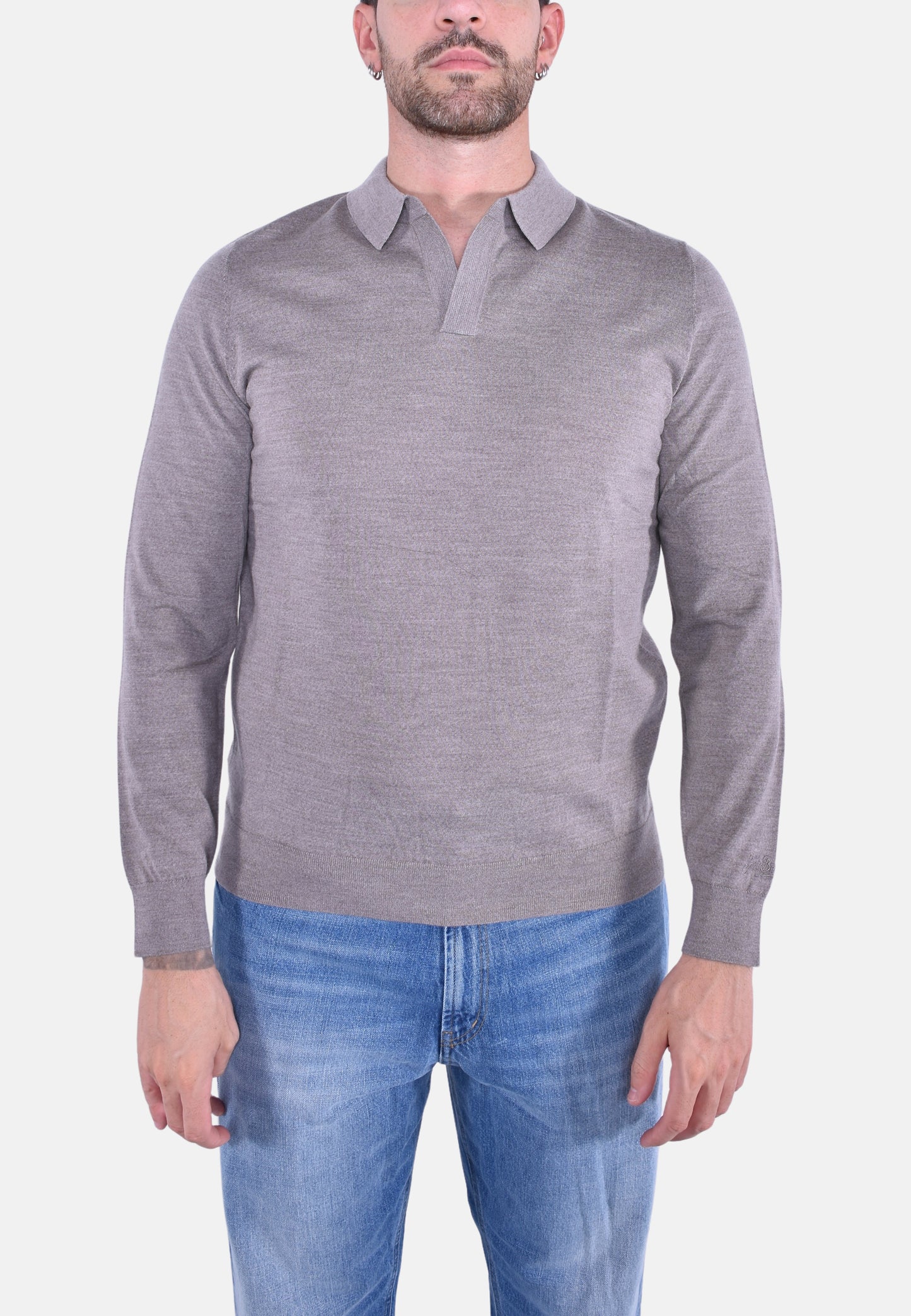 COVENT MERINO KNIT LONG SLEEVE POLO