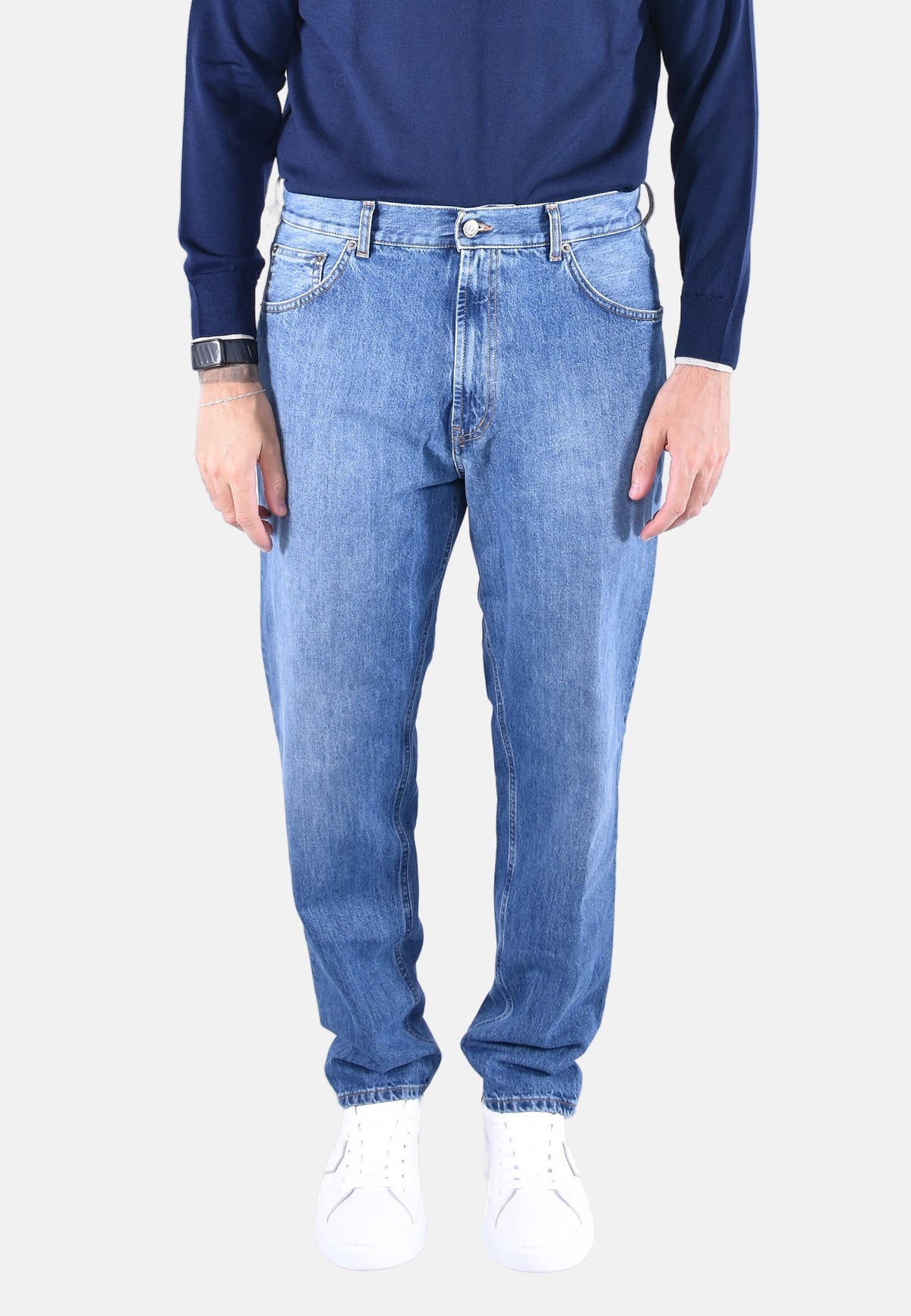 PACO LOOSE-FIT 5-POCKET JEANS IN BLUE 12.5 OZ RIGID DENIM
