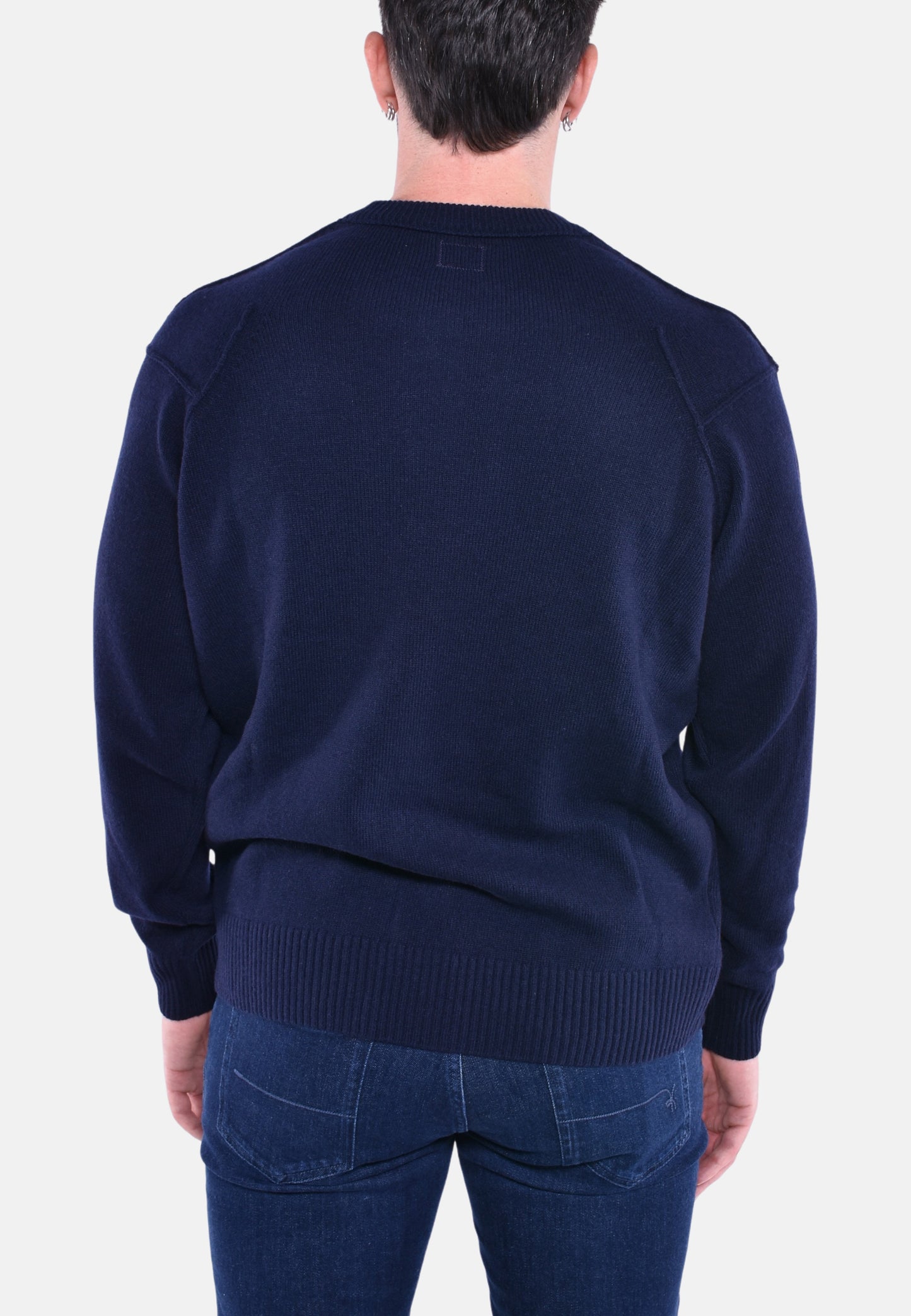 LAMBSWOOL GRS CREW NECK KNIT